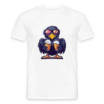Harpy Bird Ski Beer - Men's T-Shirt - white - Front - AI Model Male 178 dark (178cm)