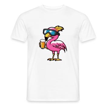Flamingo Ski Bière - T-shirt homme - blanc - Devant - AI Model Male 178 dark (178cm)
