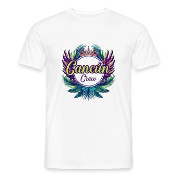 Cancun Crew Vacation - Men's T-Shirt - white - Front - AI Model Male 178 dark (178cm)
