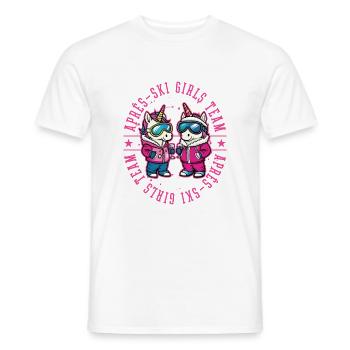 Après-ski Filles Team Licorne - T-shirt homme - blanc - Devant - AI Model Male 178 dark (178cm)
