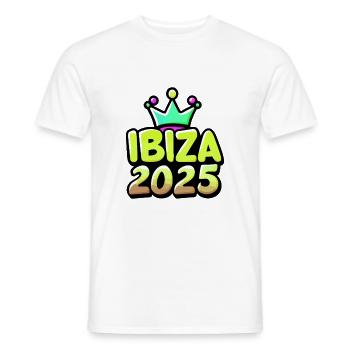 Ibiza 2025 Urlaub - Männer T-Shirt - Weiß - Vorne - AI Model Male 178 dark (178cm)