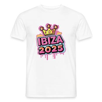 Ibiza 2025 Party - Männer T-Shirt - Weiß - Vorne - AI Model Male 178 dark (178cm)