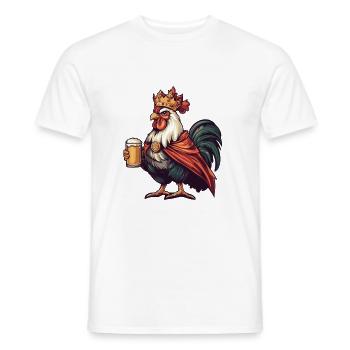 Hahn Bier Lustig - Männer T-Shirt - Weiß - Vorne - AI Model Male 178 dark (178cm)