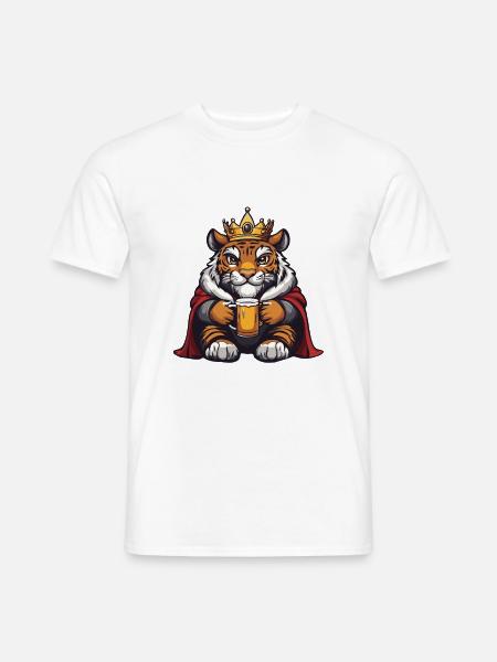 Tiger Bier Lustig - Männer T-Shirt - Weiß