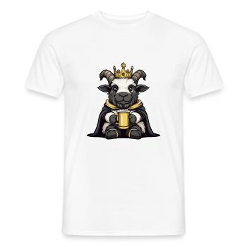 Bergziege Bier Lustig - Männer T-Shirt - Weiß - Vorne - AI Model Male 178 dark (178cm)