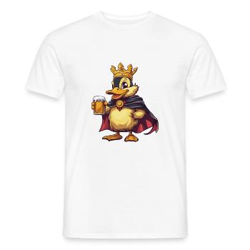 Duck Beer Funny - Men's T-Shirt - white - Front - AI Model Male 178 dark (178cm)