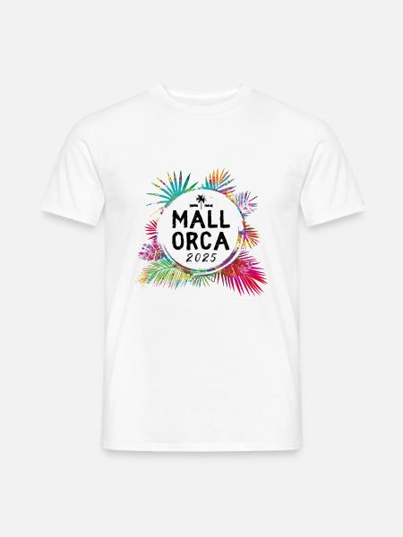 Mallorca 2025 Bunt - Männer T-Shirt - Weiß