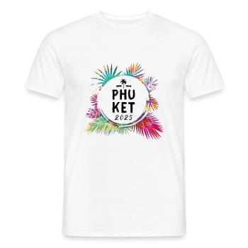 Phuket 2025 Colorful - Men's T-Shirt - white - Front - AI Model Male 178 dark (178cm)