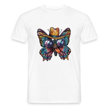 Schmetterling Lustig Sombrero - Männer T-Shirt - Weiß - Vorne - AI Model Male 178 dark (178cm)
