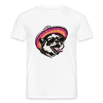 Stinktier Lustig Sombrero - Männer T-Shirt - Weiß - Vorne - AI Model Male 178 dark (178cm)