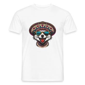 Suricate Drôle Sombrero - T-shirt homme - blanc - Devant - AI Model Male 178 dark (178cm)