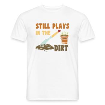 Le jardinage joue toujours à Dirt Gardener - T-shirt homme - blanc - Devant - AI Model Male 178 dark (178cm)