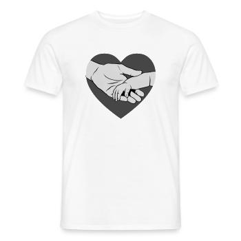 Neuer Vater Händchen haltend mit Baby Vatertag - Männer T-Shirt - Weiß - Vorne - AI Model Male 178 dark (178cm)