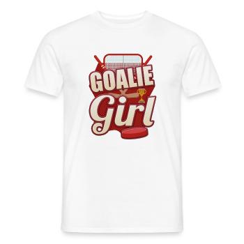 Mädchen Hockey Goalie Mädchen Hockey Enthusiast - Männer T-Shirt - Weiß - Vorne - AI Model Male 178 dark (178cm)