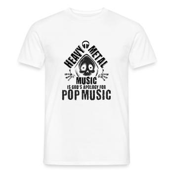 Heavy Metal Musik Fan Heavy Metal Gottes Entschuldigung - Männer T-Shirt - Weiß - Vorne - AI Model Male 178 dark (178cm)