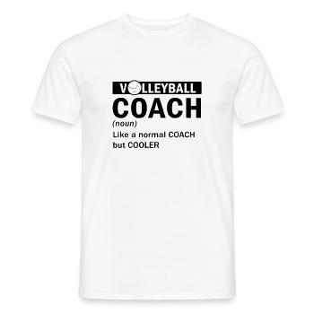 Volleyballtrainer Geschenke wie normaler Trainer aber - Männer T-Shirt - Weiß - Vorne - AI Model Male 178 dark (178cm)