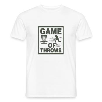 Disc Golf Gifts Game of Throws Disc Golfer Gift - Men's T-Shirt - white - Front - AI Model Male 178 dark (178cm)