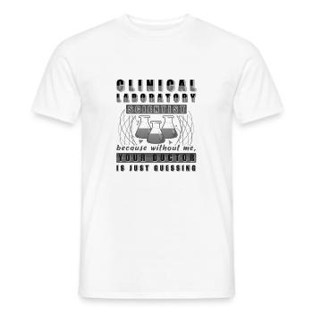 Scientifique clinique de laboratoire sans moi docteur - T-shirt homme - blanc - Devant - AI Model Male 178 dark (178cm)