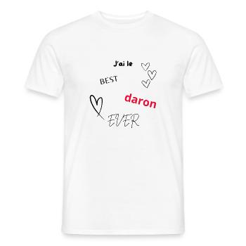 J ai le best daron - T-shirt homme - blanc - Devant - AI Model Male 178 dark (178cm)