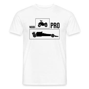 Noob vs Pro Car - T-shirt homme - blanc - Devant - AI Model Male 178 dark (178cm)