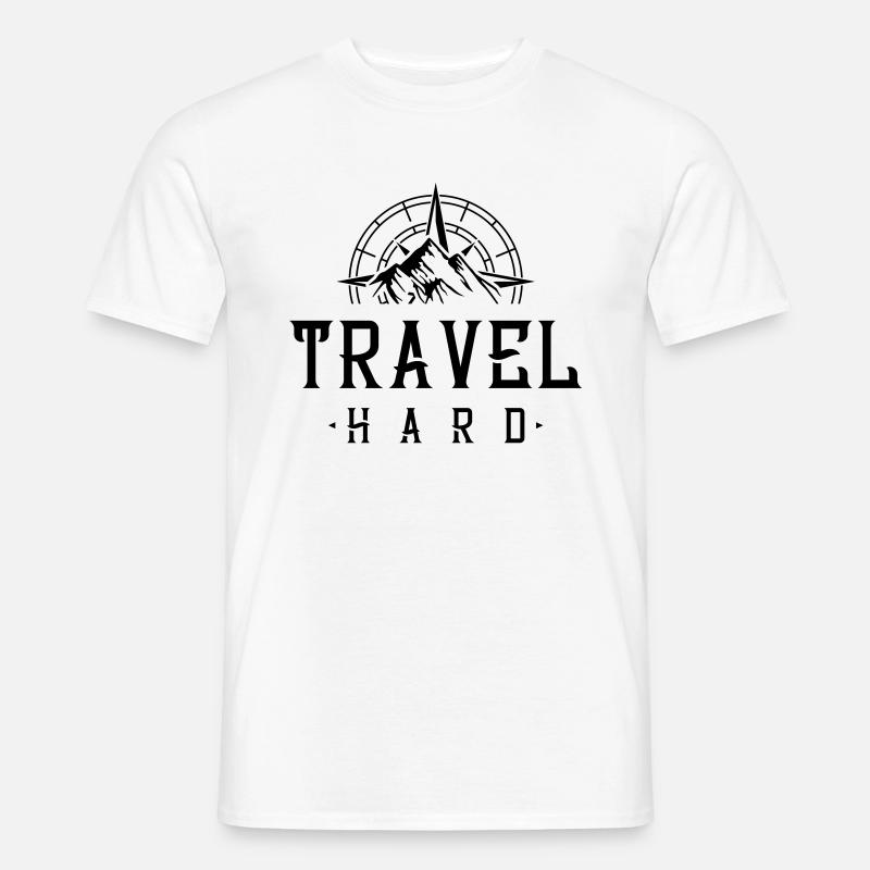 Reise Kompass - Männer T-Shirt - Weiß