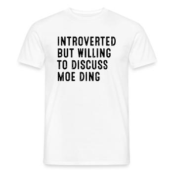 Introverted But Willing To Discuss Moo Deng Pygmy - Men's T-Shirt - white - Front - AI Model Male 178 dark (178cm)