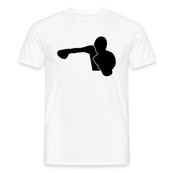 Boxer Beats KnockOut Design - Men's T-Shirt - white - Front - AI Model Male 178 dark (178cm)