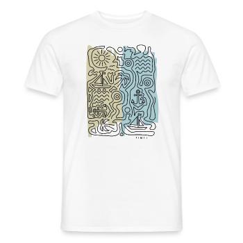 Buzzer vibes (colored) - Men's T-Shirt - white - Front - AI Model Male 178 dark (178cm)