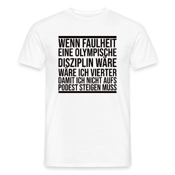 Lustiger Spruch Für Faulenzer - Männer T-Shirt - Weiß - Vorne - AI Model Male 178 dark (178cm)