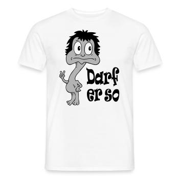 Sprüche Lustige Comic Darf er so - Männer T-Shirt - Weiß - Vorne - AI Model Male 178 dark (178cm)