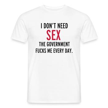 Sex - T-shirt homme - blanc - Devant - AI Model Male 178 dark (178cm)