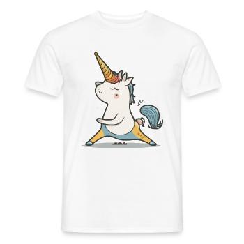 Zen Unicorn - Men's T-Shirt - white - Front - AI Model Male 178 dark (178cm)