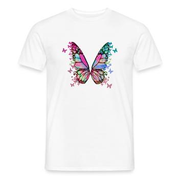 schmetterling ,bunt,graffiti,malerei - Männer T-Shirt - Weiß - Vorne - AI Model Male 178 dark (178cm)