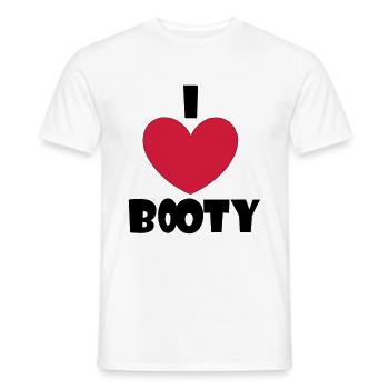 I Love Booty - Männer T-Shirt - Weiß - Vorne - AI Model Male 178 dark (178cm)