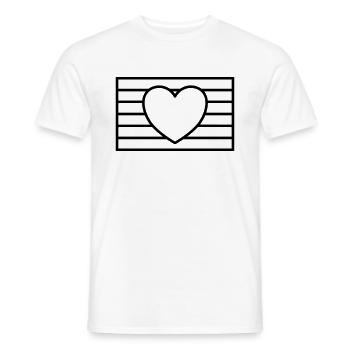 Abstrakte LGBTQ Regenbogenfahne - Männer T-Shirt - Weiß - Vorne - AI Model Male 178 dark (178cm)
