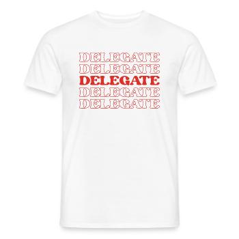 Delegate Representative Deputy Spokesperson - Men's T-Shirt - white - Front - AI Model Male 178 dark (178cm)
