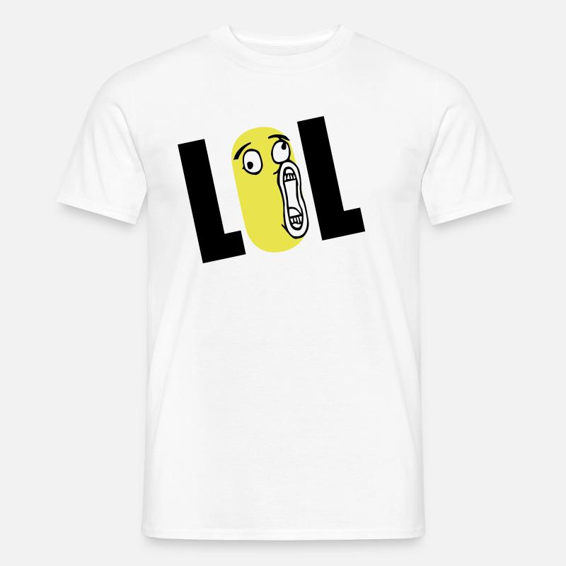 lol - Männer T-Shirt - Weiß