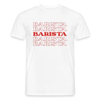Barista Coffee Artist Espresso Maker Coffee - Men's T-Shirt - white - Front - AI Model Male 178 dark (178cm)