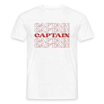 Captain Leader Head Commander Chief Officer - Men's T-Shirt - white - Front - AI Model Male 178 dark (178cm)