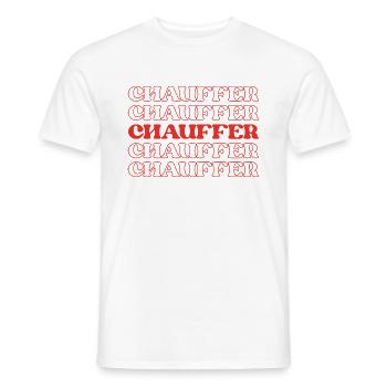 Chauffeur Chauffeur Chauffeur Privé Chauffeur Personnel - T-shirt homme - blanc - Devant - AI Model Male 178 dark (178cm)