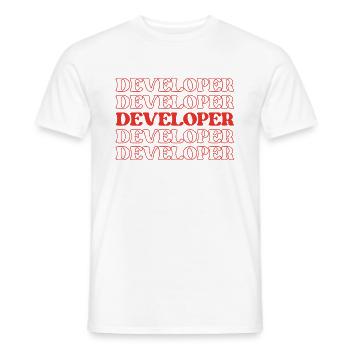Entwickler, Programmierer, Programmierer, Programmierer, Software-Ingenieur - Männer T-Shirt - Weiß - Vorne - AI Model Male 178 dark (178cm)