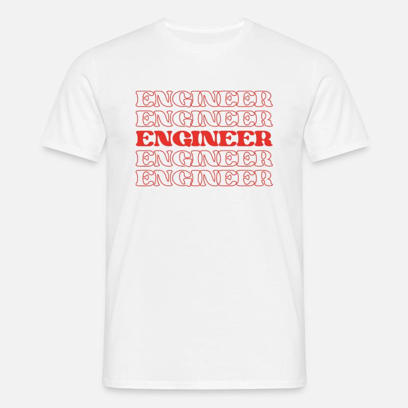 Engineer Designer Developer Technician Builder - Men's T-Shirt - white