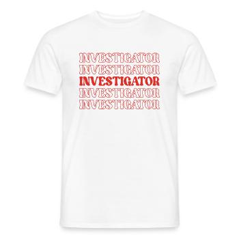Investigator Detective Private Eye Sleuth Gumshoe - Men's T-Shirt - white - Front - AI Model Male 178 dark (178cm)