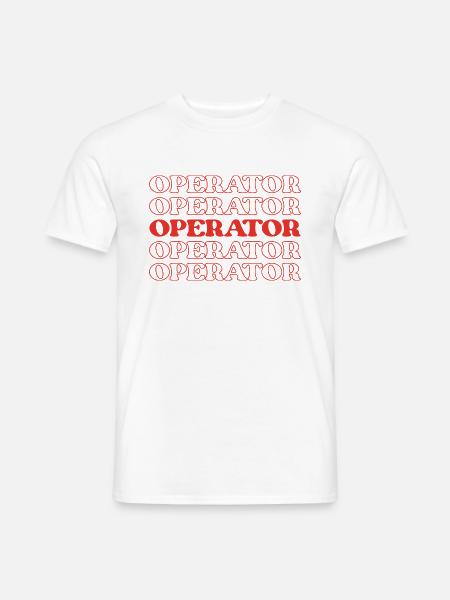 Bediener, Arbeiter, Techniker, Fachangestellter - Männer T-Shirt - Weiß