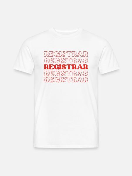 Registrar Record Keeper Administrator Beamter - Männer T-Shirt - Weiß