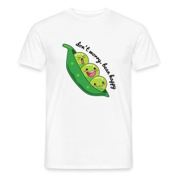 happy edamame beans - Männer T-Shirt - Weiß - Vorne - AI Model Male 178 dark (178cm)