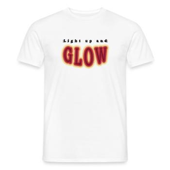 light up and glow - Männer T-Shirt - Weiß - Vorne - AI Model Male 178 dark (178cm)