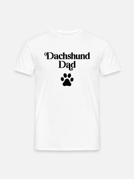 Dachshund Dad - Men's T-Shirt - white