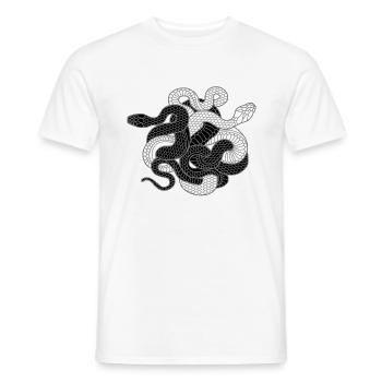 Serpents cadeaux pour Yin Yang Python Cobra fans - T-shirt homme - blanc - Devant - AI Model Male 178 dark (178cm)