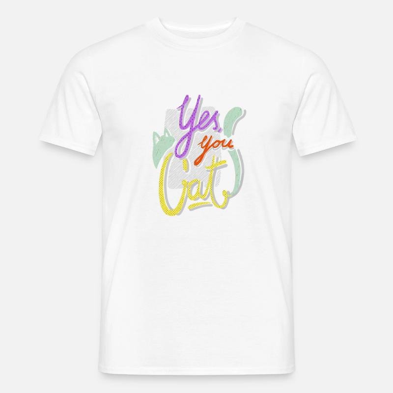oui, vous chat! - T-shirt homme - blanc